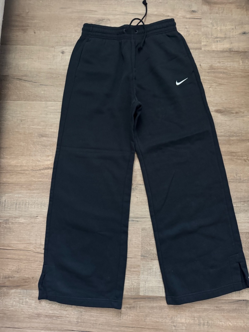 Nike  Black Sweatpants with White Swoosh